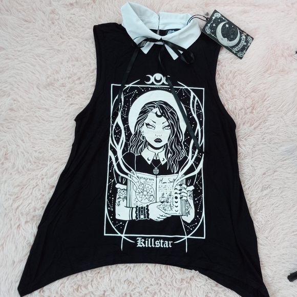⭐️Nwt killstar witchy chick collared flowy tank is FIRE!!! 🔥 - Picture 10 of 10